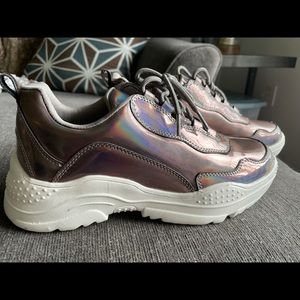 iheartraves holographic sneakers